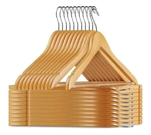 Set De 5 Ganchos Para Colgar Ropa De Madera Color Blanco – Kulhaus