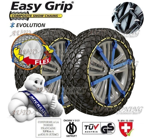 Cadenas Nieve Hielo Textil Michelin Easy Grip Evo R14 A R18