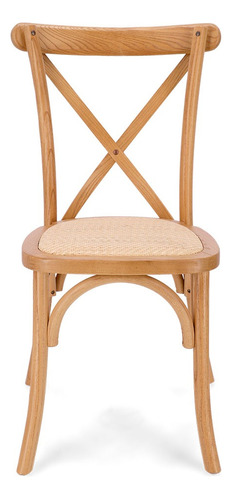 Silla De Comedos Cross Back De Ratan Natural - Crossback