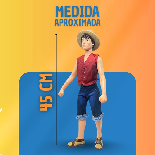 Boneco Monkey D. Luffy One Piece Netflix 45cm Articulado