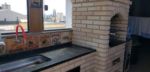 Cobertura Com 2 Dormitórios À Venda, 154 M² Por R$ 445.000,00 - Vila Pires - Santo André/sp - Co5392