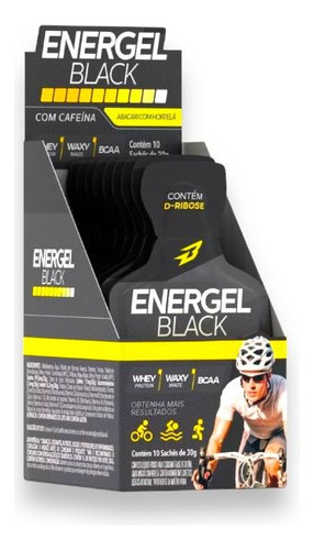 Energel Black Gel Abacaxi C Hortela Carboidratos Carbo 10x30