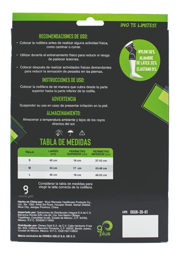 Imagen 7 de 10 de Rodillera X L Go Plus