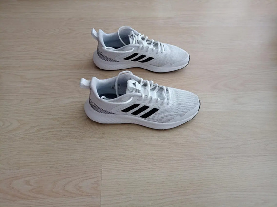 Tenis Adidas Blancos Con Rayas Azules | MercadoLibre 📦