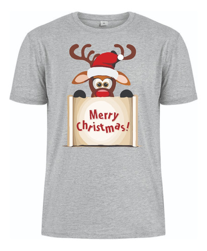 Camisetas Navidad Reno Merry Christmas Tierno M1