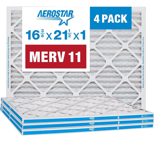 16 3/8 X 21 1/2 X 1 Merv 11 Filtro De Aire Plisado, Fil...