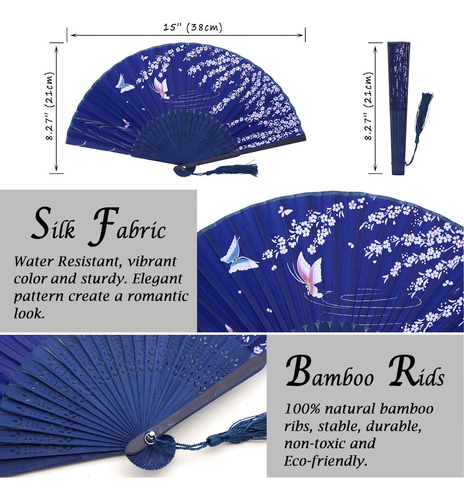 Abanico Plegable De Mano For Mujer, Abanico Chino Japonés
