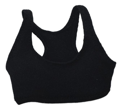 1/6 Chaleco Femenino Camiseta Corta Pulgadas De Negro 2