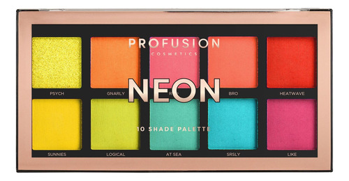 Profusion Cosmetics Paleta De Sombras De Ojos De 10 Sombras.