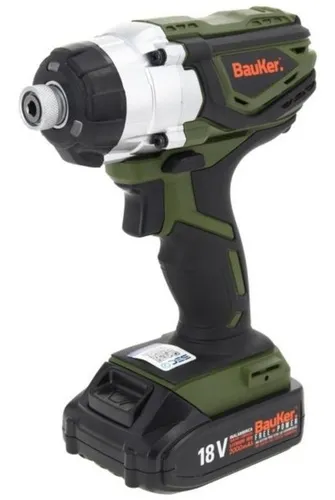 Atornillador De Impacto 18v + 2 Baterías Bauker
