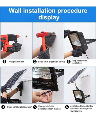 Imagen 4 de 10 de Lampara Solar 45w Detector De Movimiento 85 Super Leds