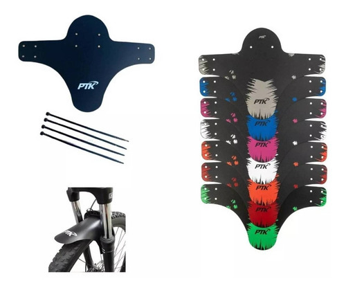 Paralama Dianteiro Bike Mtb Urbana Super Leve Rua Trilha . Cor Azul