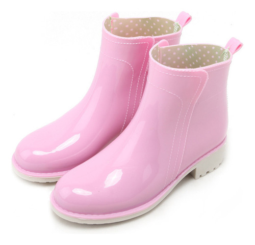 Botas De Lluvia Brillantes De Moda Corta