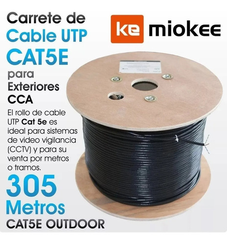Imagen 2 de 3 de Carrete De Cable Utp Categoría 5e Por 305mts. Exterior