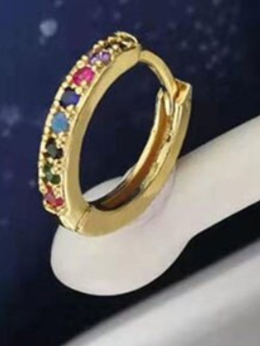 Aro Argolla Beso Multicolor Joyeria Bijouterie