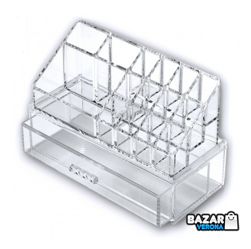 Imagen 1 de 3 de Organizador Cajonera Maquillaje Acrilico 2 Pisos Cosmeticos