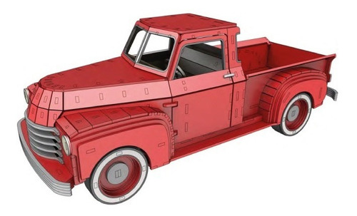 Imagen 8 de 9 de Rompecabezas 3d Camioneta Chevrolet Pickup 1948 Maqueta Flex