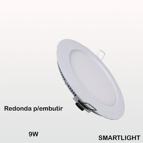 Lámpara Panel Redondo P/empotrar Blanca 9w Smartlight