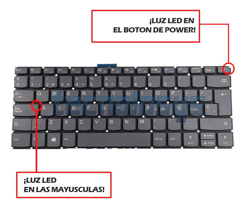 Imagen 2 de 3 de Teclado Para Lenovo Ideapad V14-iwl V14.iil V14-ikb V14-ada