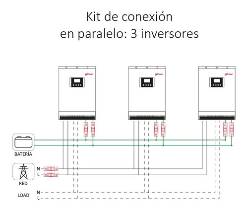 Placa Paralelo Must Para Inversor Solar 4kw/5kw Hasta 15kw