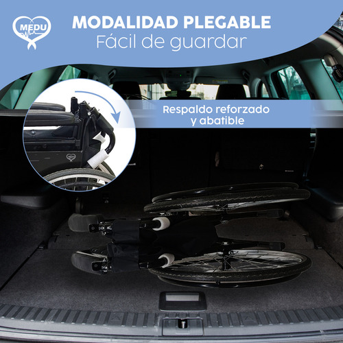 Silla De Ruedas Heal Todo Terreno Compacta Plegable Color Negro