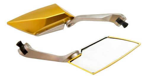 Imagem 1 de 3 de Retrovisor Esportivo Tipo Koso Dourado Honda Biz 125 Ex 2015