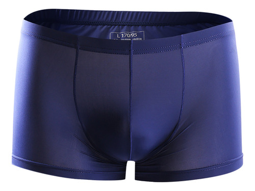 Bóxer Tipo Bóxer De Seda De Hielo De Color Liso Para Hombre,