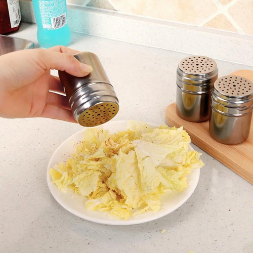 Especiero Acero Inoxidable, Azúcar, Sal O Pimienta Set 4pz