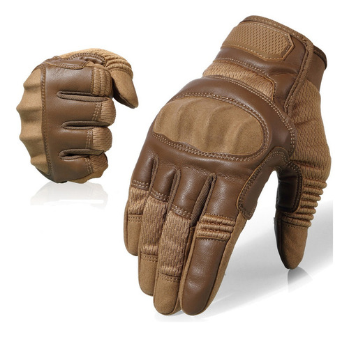 Guantes De Moto De Dedo Completo Cuero De Pu Pantalla Táctil