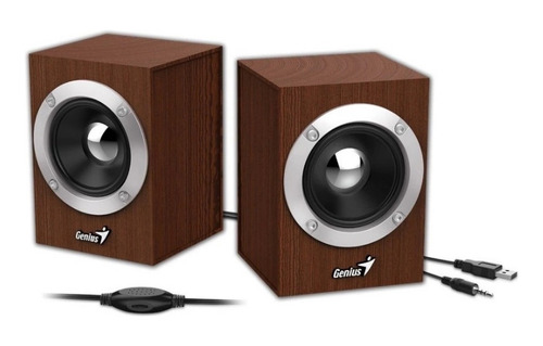 Parlante Genius Sp-hf280 6w Usb Wood