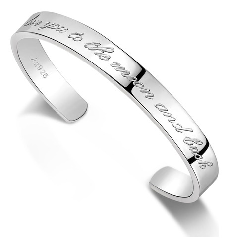 Dankadi Brazalete De Plata De Ley 925 Para Hombres Y Mujeres