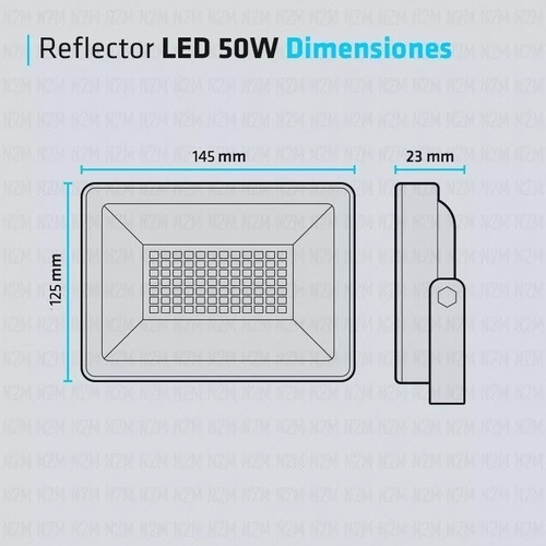Imagen 5 de 10 de Reflector Led 50w Multiled Alta Potencia Exterior