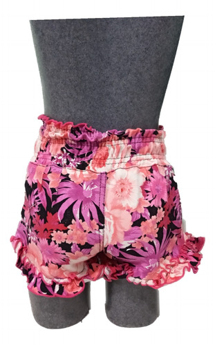 Short Tipo Falda De Niña. Licra Algodón. Rosa