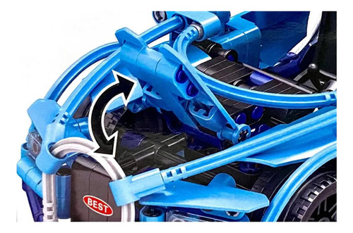 Bloques De Construcción Ferrari Bugatti Lamborghini 26 Cm Bugatti Azul