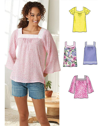 Simplicity Creative Patterns New Look  Misses Pullover Top .