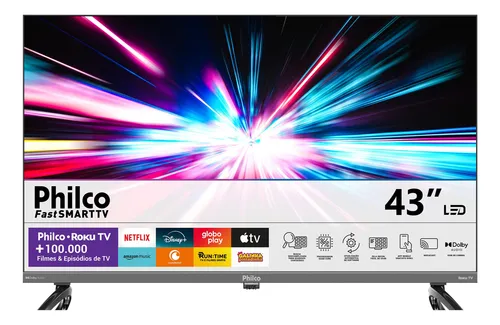 Smart Tv 43 Philco P43vik Roku Led Dolby Audio Wi-fi Hdmi Hdr Ful...