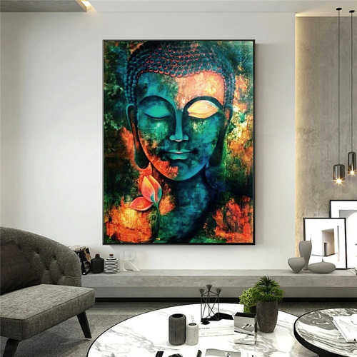 Cuadro-buda 4-moderno,decorativo,95x60cm-16k Resolución