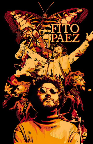 Póster Fito Paez  Autoadhesivo 100x70cm #845