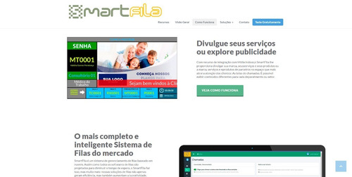 Sistema Gerenciador Fila C/ Publicidade Qrcode P/ Senha /mês