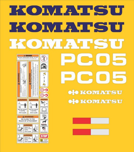 Kit De Calcomanías Para Komatsu Pc05