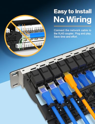 Pacote 1u 48 Portos Panel Patch Rj45 Cat6 Com Cabo De Gerenc