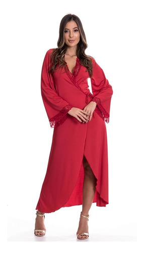 Robe Longo Vermelho De Luxo [ Lingerie Feminina ]