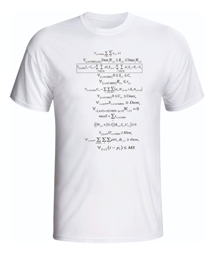 Camiseta Ecuaciones Unisex, Matemáticas, Sublimado Math12