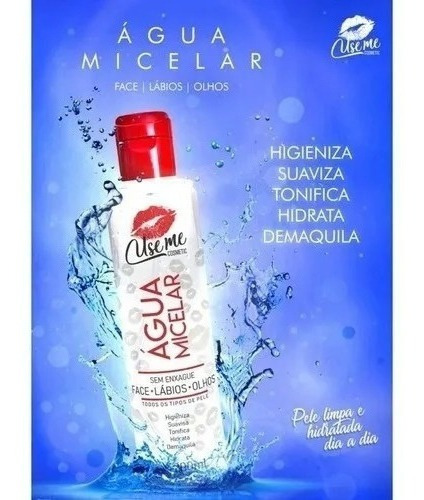 gua Micelar Use Me Sem Enxague Face Lábios Olhos 200ml