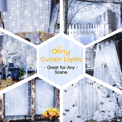 . Lámpara De Cortina Led De Alambre De Cobre, 6 X 3 Metros,