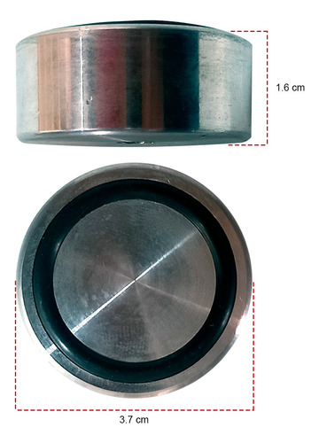 Soporte Chapeton Cristal Mesa Aluminio Redondo 3.8cm