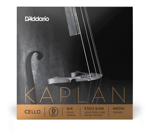 Corda Avulsa Para Cello Re D'addario Kaplan Ks512 4/4m