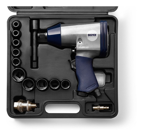 Imagen 4 de 8 de Llave Pistola Impacto Encastre 1/2 + Bocallaves Bremen