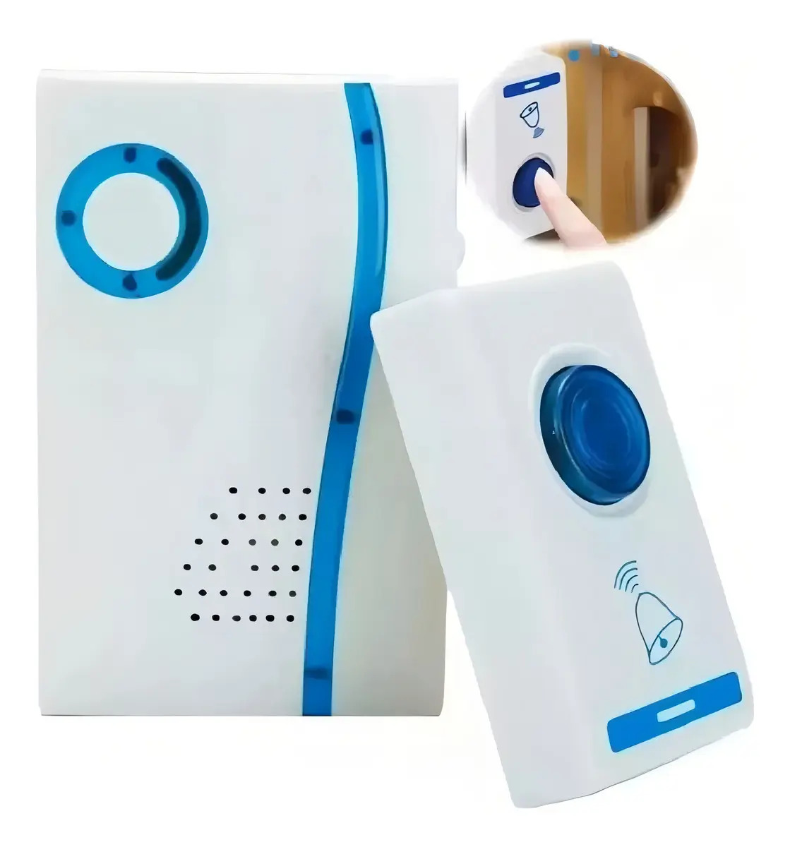 Timbre Inalámbrico para Exterior Portátil Impermeable Color Blanco IRM