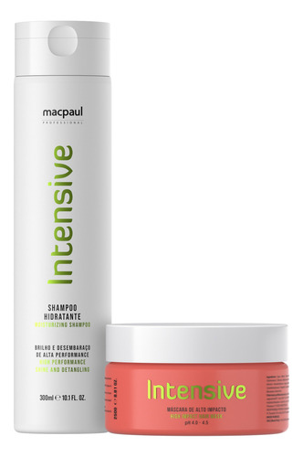 Kit Intensive Shampoo 300ml + Mascara Capilar 250g Macpaul B